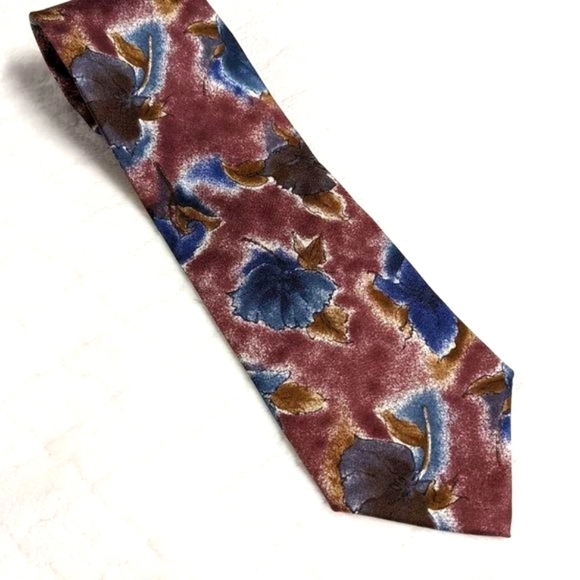 Vintage Men's Cambridge Classic 100% Silk Abstract Motif Tie - Picture 4 of 13